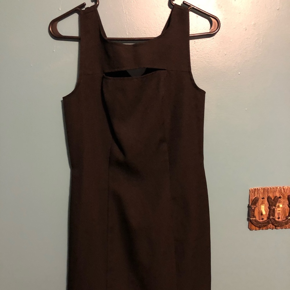 Black Front Cut Out Professional Classy Dress